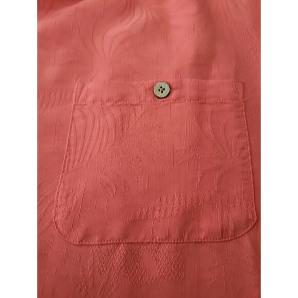 Joe Marlin Men Hawaiian Shirt Size XXL Coral Short Sleeve Tropical Resort Wear - Picture 8 of 9